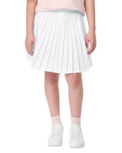 Lacoste Girls' Logo Sport Pleated Skirt - Big Kid In White
