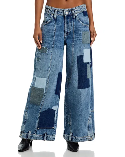 Free People We The Free Head Over Heels Mid Rise Jeans In Turn Me Up