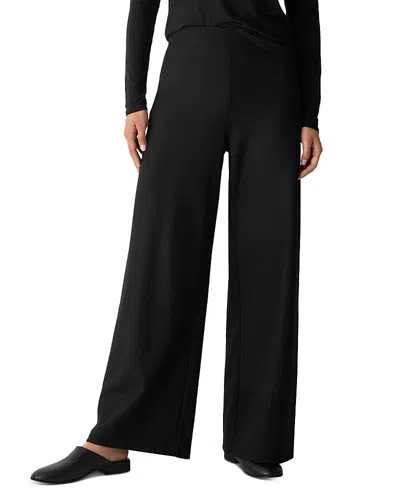 Eileen Fisher Wide Leg Pants In Black
