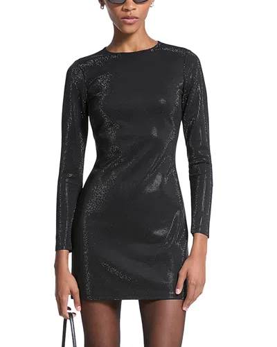 Michael Kors Rhinestone Long Sleeve Mini Dress In Multi
