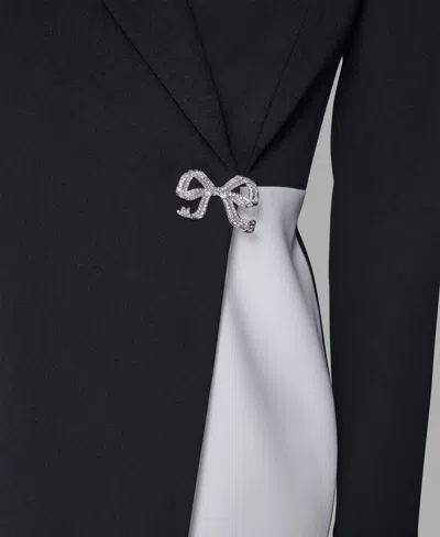 Karl Lagerfeld Colorblocked Bow Trim Jacket Dress In Multi