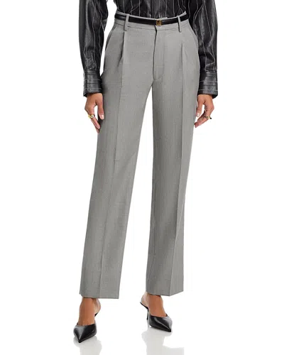 Victoria Beckham Drop Waist Straight Pants In Gray