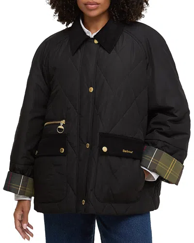 Barbour Plus Martha Quilted Coat In Black