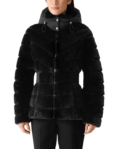 Mackage Miranda Mixed Media Down Jacket In Black
