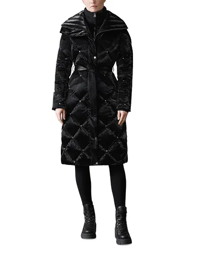 Mackage Belted Puffer Coat In Black