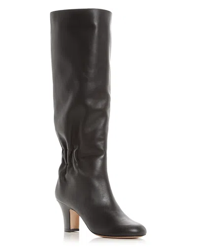 Ferragamo Women's Janette Ruched Tall Boots In Brown