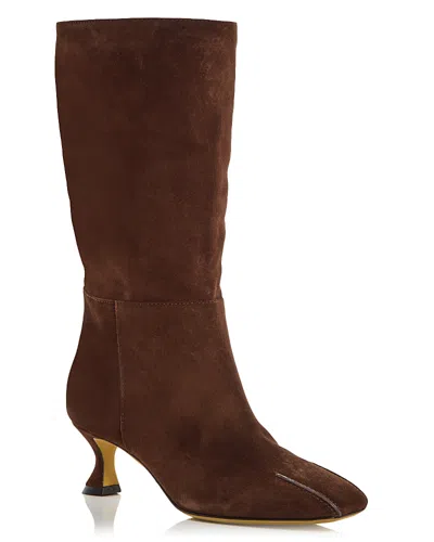 Moschino Women's Square Toe Boots In Brown