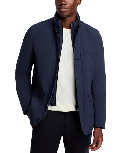 Herno Waterproof Blazer With Windguard Jacket In Blue