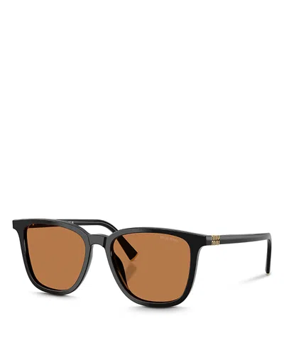 Miu Miu Square Sunglasses, 53mm In Black