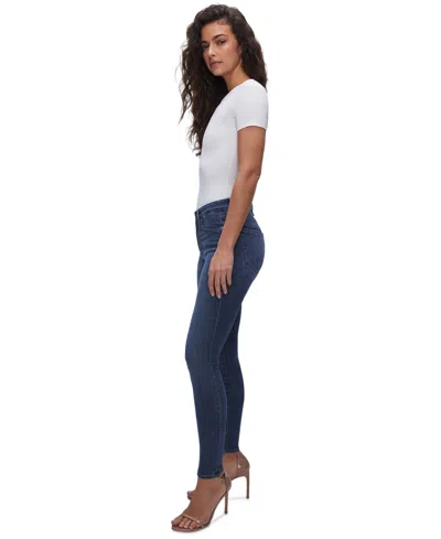 Good American Women's Good Legs Skinny Mid Rise Jeans In Blue