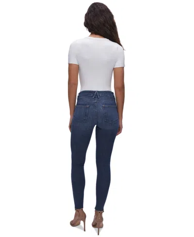 Good American Women's Good Legs Skinny Mid Rise Jeans In Blue