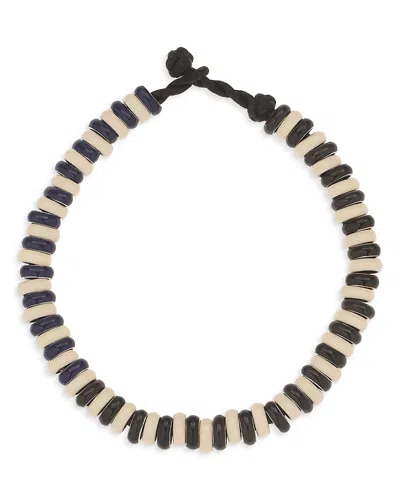 Adina Reyter Sterling Silver Midnight Stripes Full Enamel Mini Bead Cord Bracelet In Multi