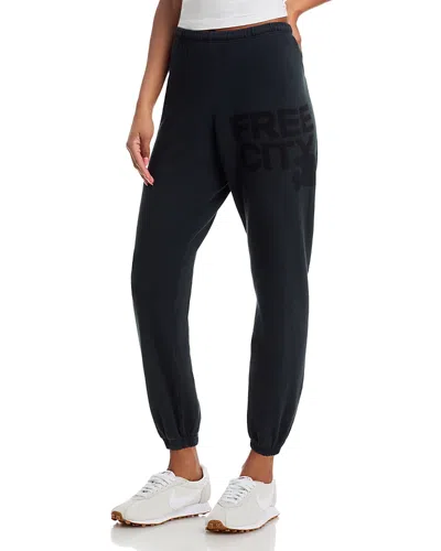 Freecity Free City Cotton Logo Sweatpants In Volcano In Blue