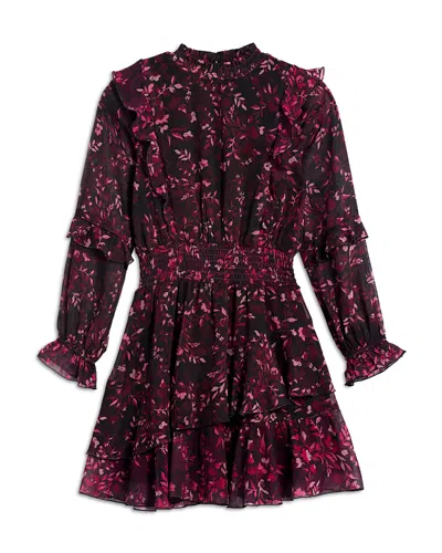 Aqua Girls' Long Sleeve Smocked Dress, Big Kid - Exclusive In Purple