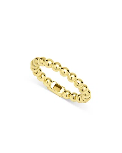 Lagos 18k Yellow Gold Caviar Gold Bead Logo Stacking Ring In Gold