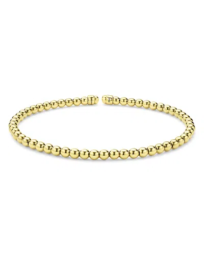 Lagos 18k Yellow Gold Caviar Gold Beaded Cuff Bracelet In Gold
