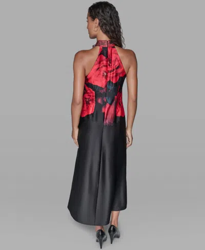 Karl Lagerfeld Women's Floral Print Dress In Black