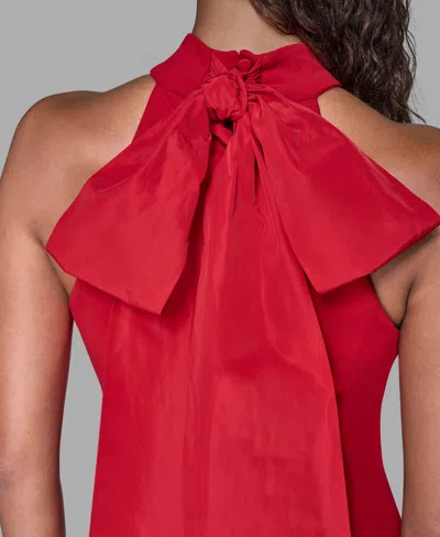 Karl Lagerfeld Women's Tie Bow Detail Dress In Red