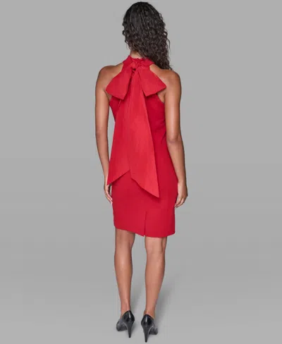 Karl Lagerfeld Women's Tie Bow Detail Dress In Red