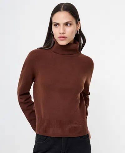 French Connection Women's Long Sleeve Sweater Top In Brown