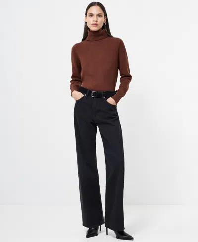 French Connection Women's Long Sleeve Sweater Top In Brown