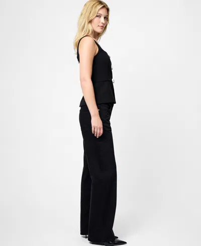 French Connection Azra Peplum Bow Top In Multi