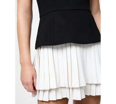 French Connection Azra Strapless Mixed Media Minidress In Multi