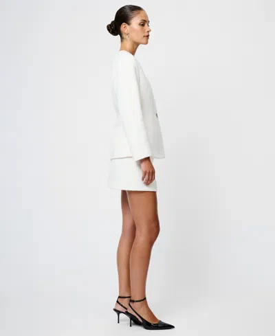 French Connection Textured Boiled Wool Jacket In Gray