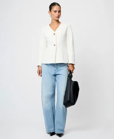 French Connection Boiled Wool Jacket In Gray