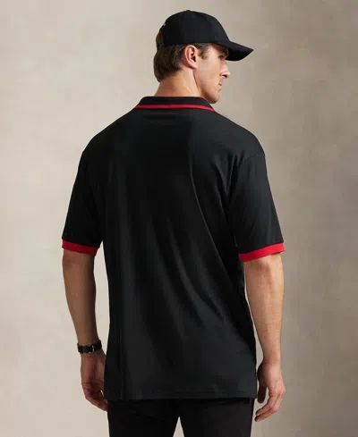 Polo Ralph Lauren Men's Big & Tall Striped Soft Cotton Polo Shirt In Black