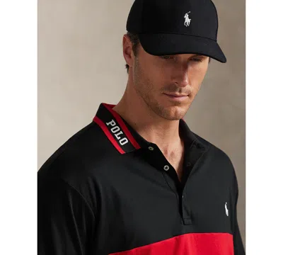 Polo Ralph Lauren Men's Big & Tall Striped Soft Cotton Polo Shirt In Black