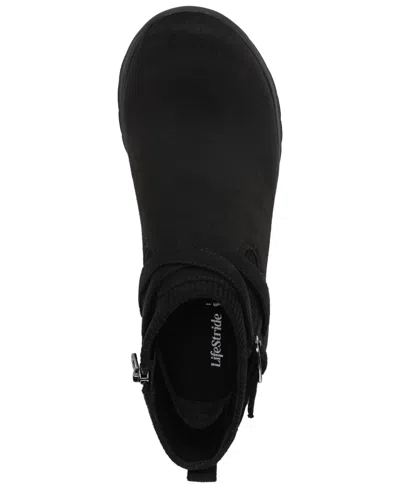 Lifestride Women's Gates Washable Zipper Short Booties In Black