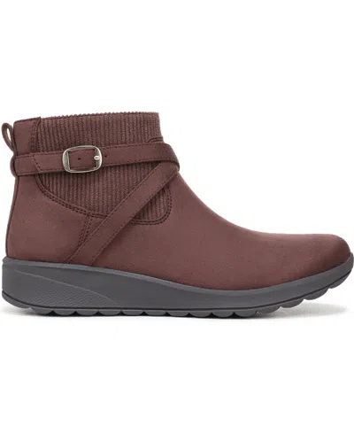 Lifestride Women's Gates Washable Zipper Short Booties In Brown