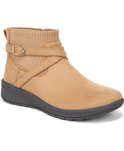 Lifestride Women's Gates Washable Zipper Short Booties In Brown