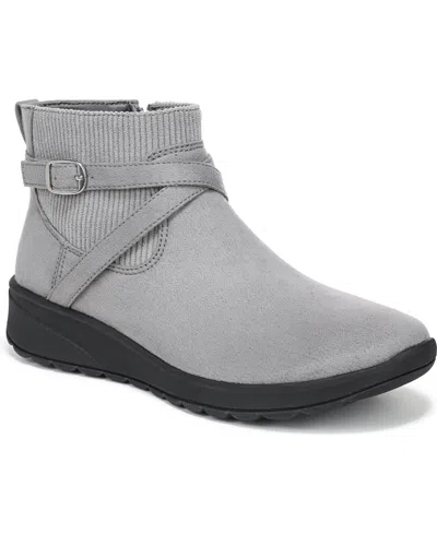Lifestride Women's Gates Washable Zipper Short Booties In Gray