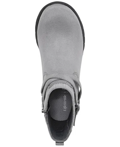 Lifestride Women's Gates Washable Zipper Short Booties In Gray