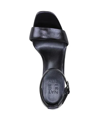 Naturalizer Joy Square Toe Ankle Strap Dress Sandals In Black