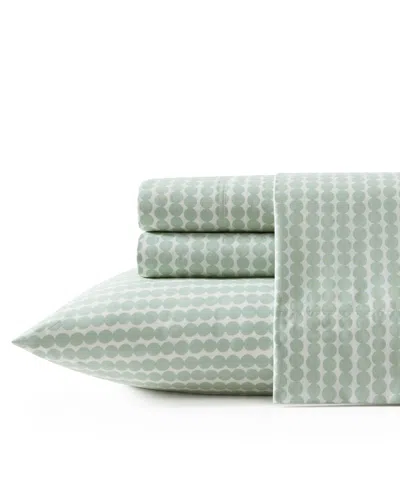 Marimekko Orkanen 200-thread Count Cotton Percale 4-pc. Sheet Set, Queen In Green