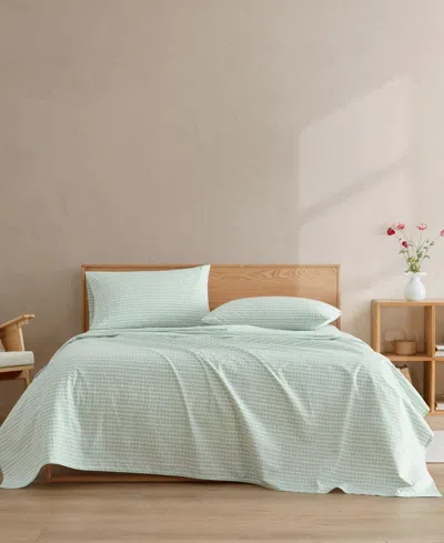 Marimekko Orkanen 200-thread Count Cotton Percale 4-pc. Sheet Set, King In Green