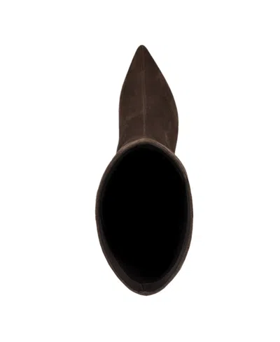 Nine West Women's Lorthey Wide Calf Tall Stiletto Dress Boots In Brown