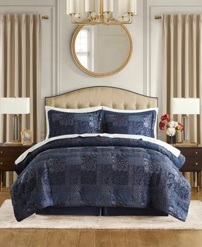 Croscill Galleria 4-pc. Jacquard Comforter Set, California King In Blue