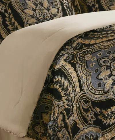 Croscill Julius 4-pc. Jacquard Comforter Set, King In Black