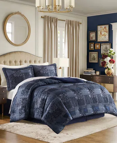 Croscill Galleria 4-pc. Jacquard Comforter Set, California King In Blue