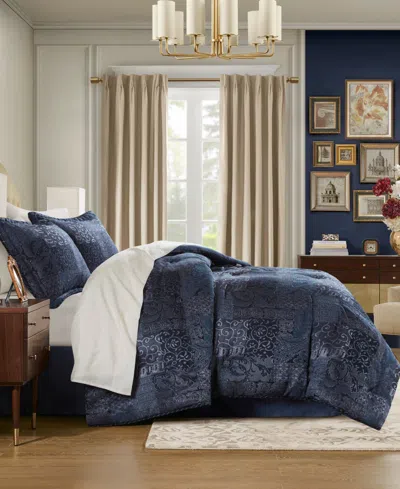 Croscill Galleria 4-pc. Jacquard Comforter Set, California King In Blue