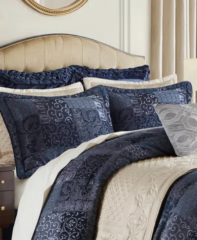 Croscill Galleria 4-pc. Jacquard Comforter Set, California King In Blue
