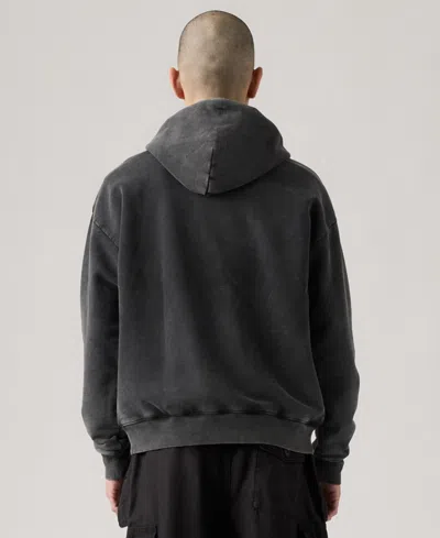 Levi's Grunge Wash Arcata Lined Full Zip Sweatshirt In Black