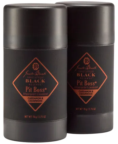Jack Black Black Reserve Pit Boss Deodorant Duo $44 Value In Transparent