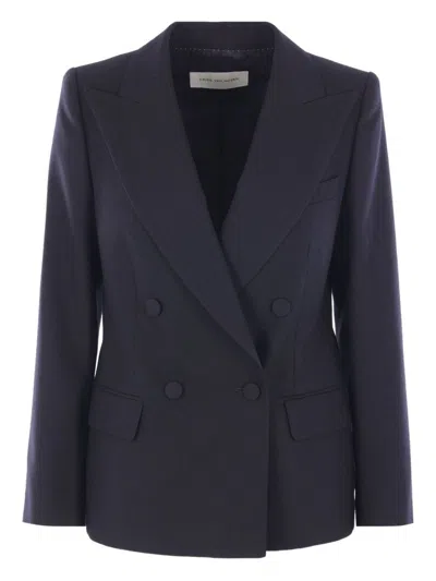 Dries Van Noten Structured Jacket With Chest And Flap Pockets In Blue
