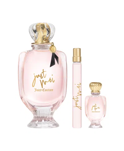 Juicy Couture Just Moi Eau De Parfum 3-piece Gift Set In Pink