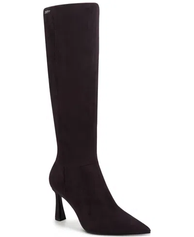 Dkny Women's Cainon Pointed Toe Dress Boots In Brown